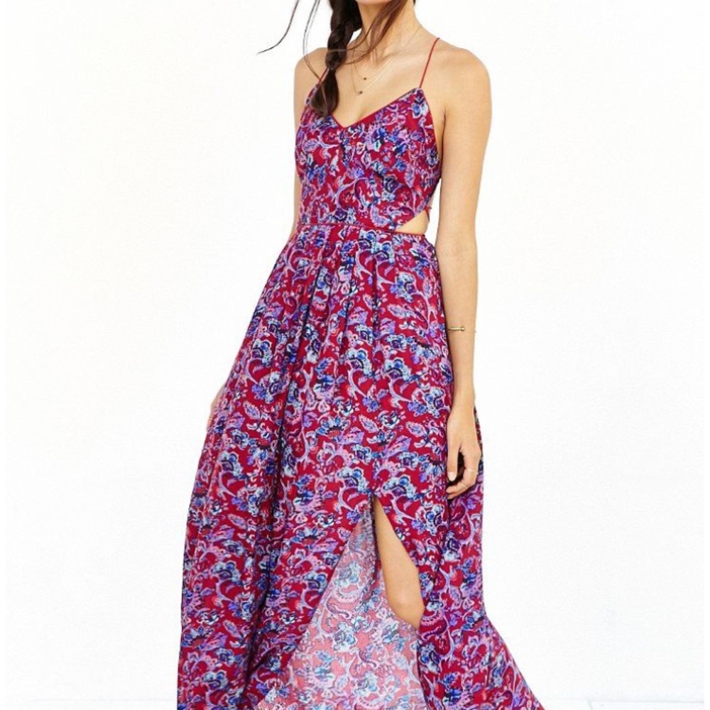 Urban Outfitters Ecote Strappy Safari Maxi Dress